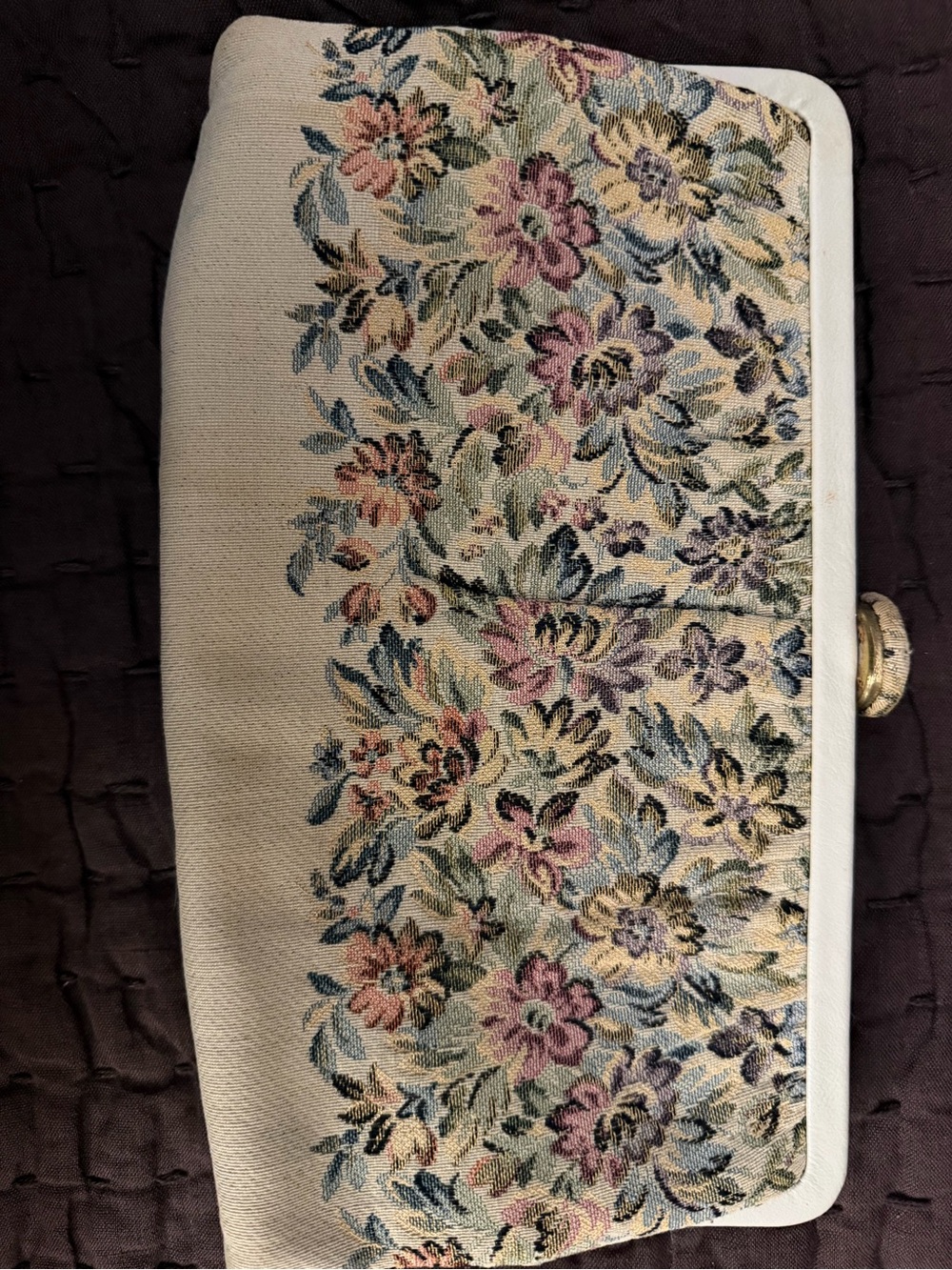 VTG Harry Levine 1950s Floral Brocade Tapestry Clutch